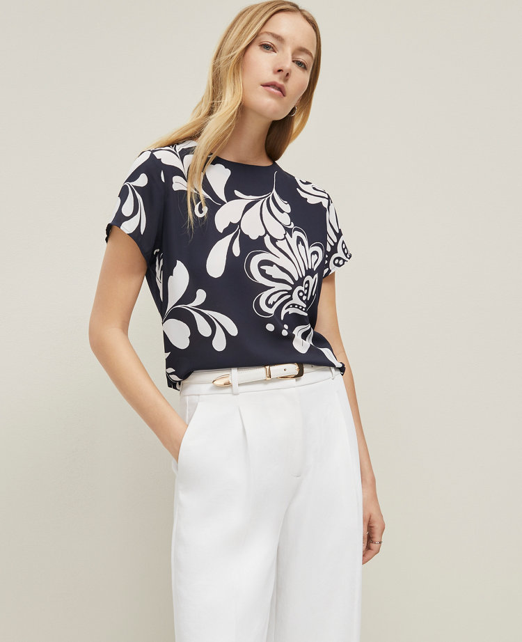 Petite Floral Mixed Media Tee