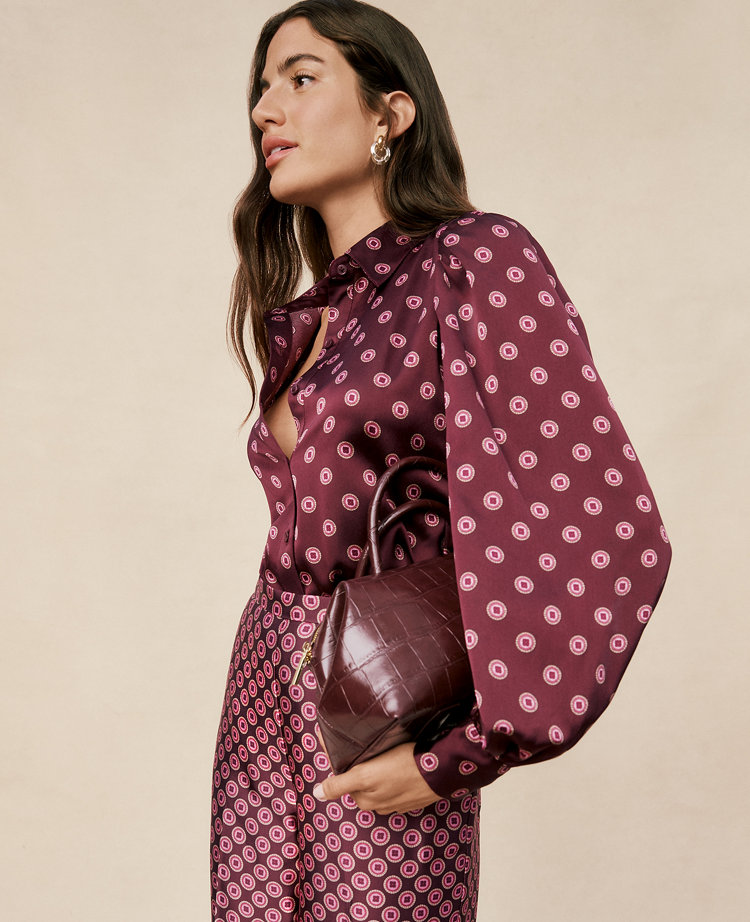 Geo Blouson Sleeve Shirt