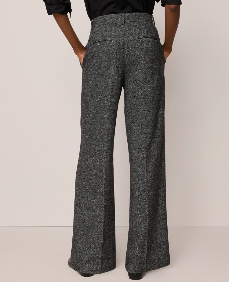 The Wide Leg Pant in Herringbone