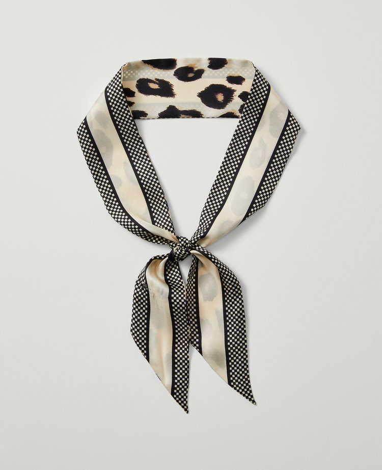 Animal Print Silk Scarf