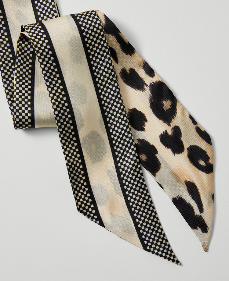 Animal Print Silk Scarf