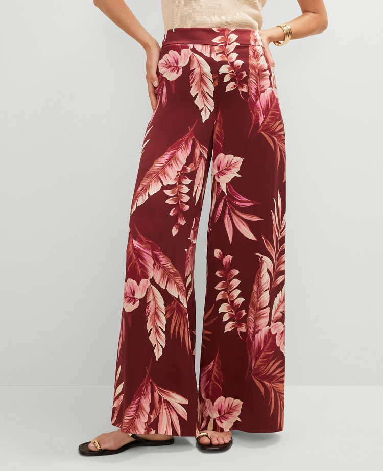 Studio Collection Dramatic Wide-Leg Silk Pant