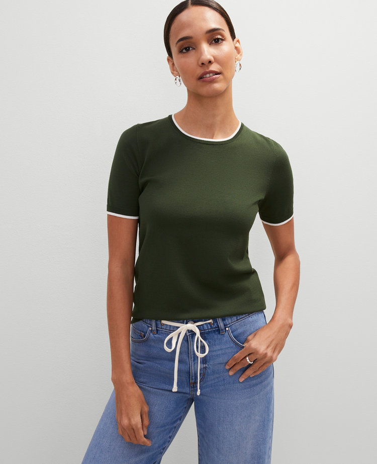Tipped Sweater Tee