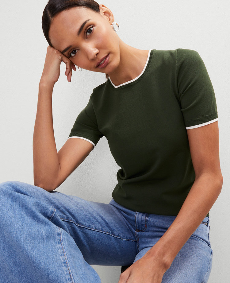 Tipped Sweater Tee