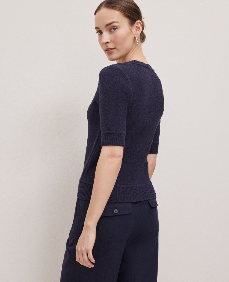 Weekend Collection Bouclé Henley Sweater