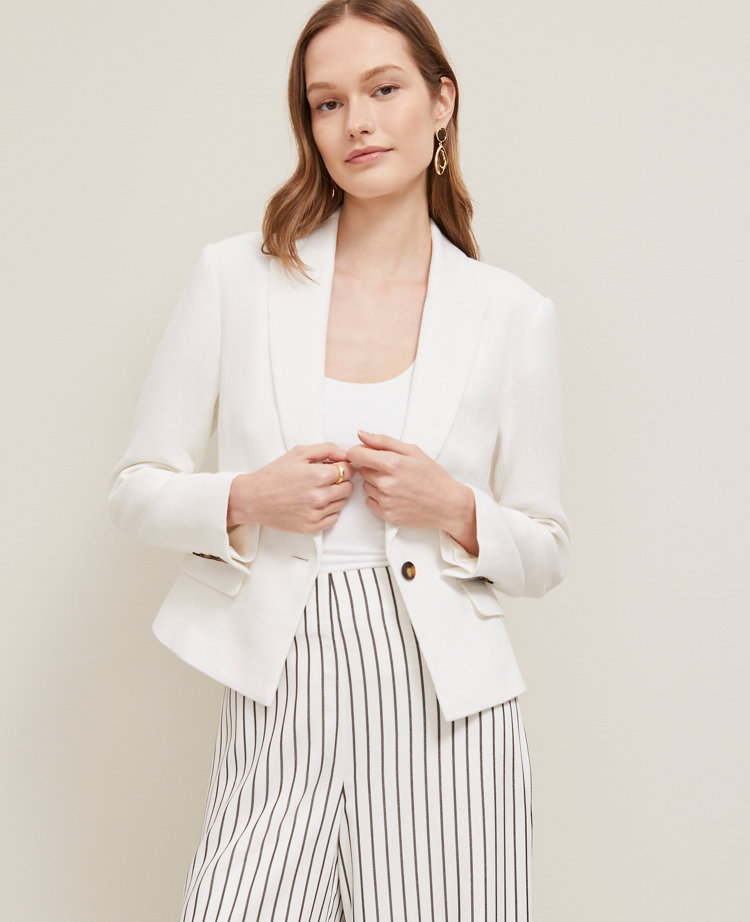 Petite Piqué Fitted Blazer