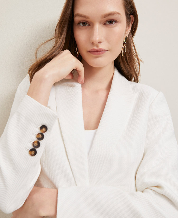 Petite Piqué Fitted Blazer