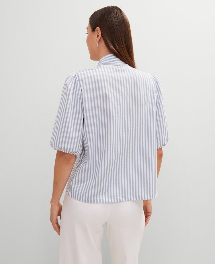 Striped Bow Blouse