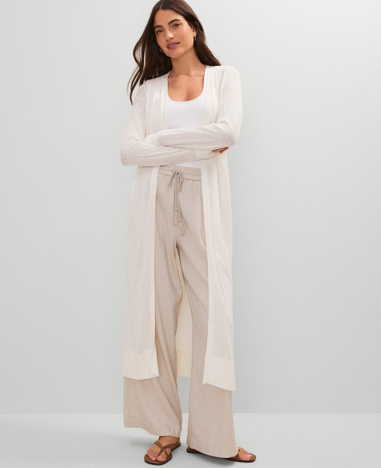 Weekend Collection Linen Blend Duster Sweater