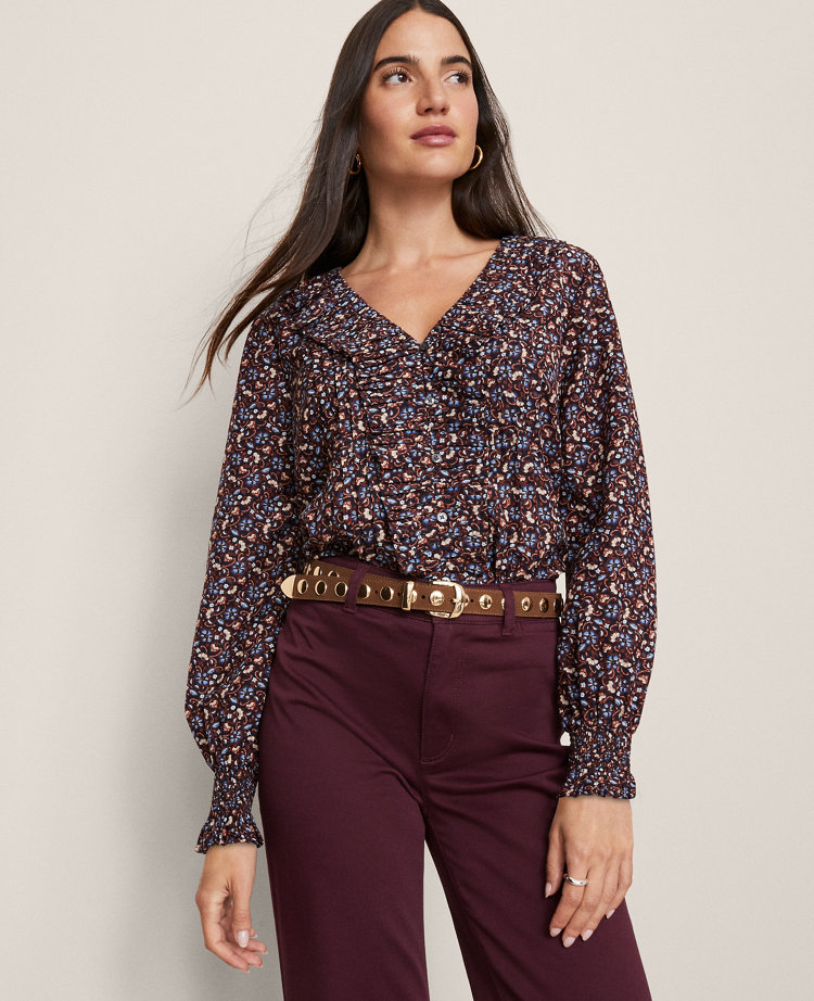 Weekend Collection Floral Ruffle Popover