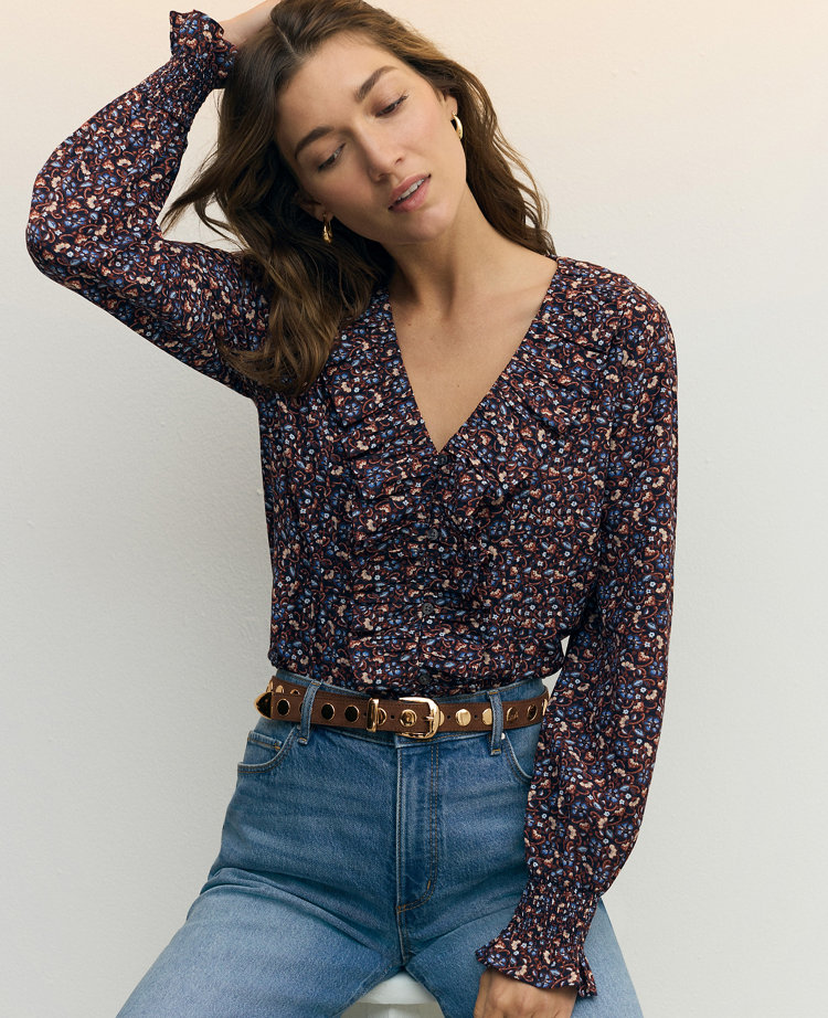 Weekend Collection Floral Ruffle Popover