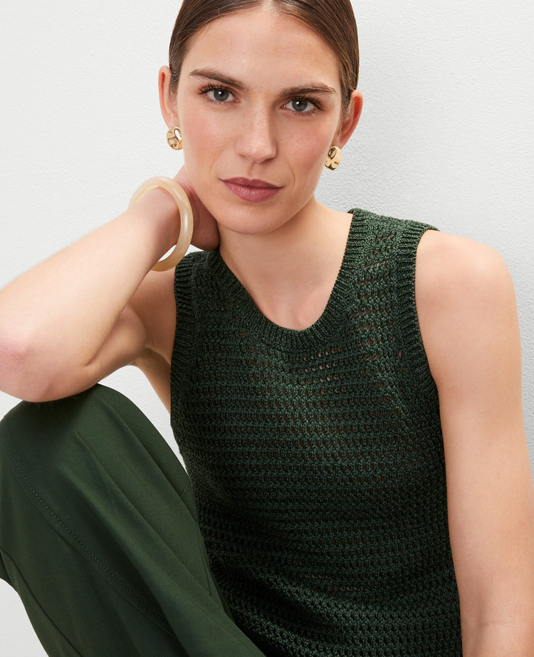 Petite Open Stitch Sweater Shell