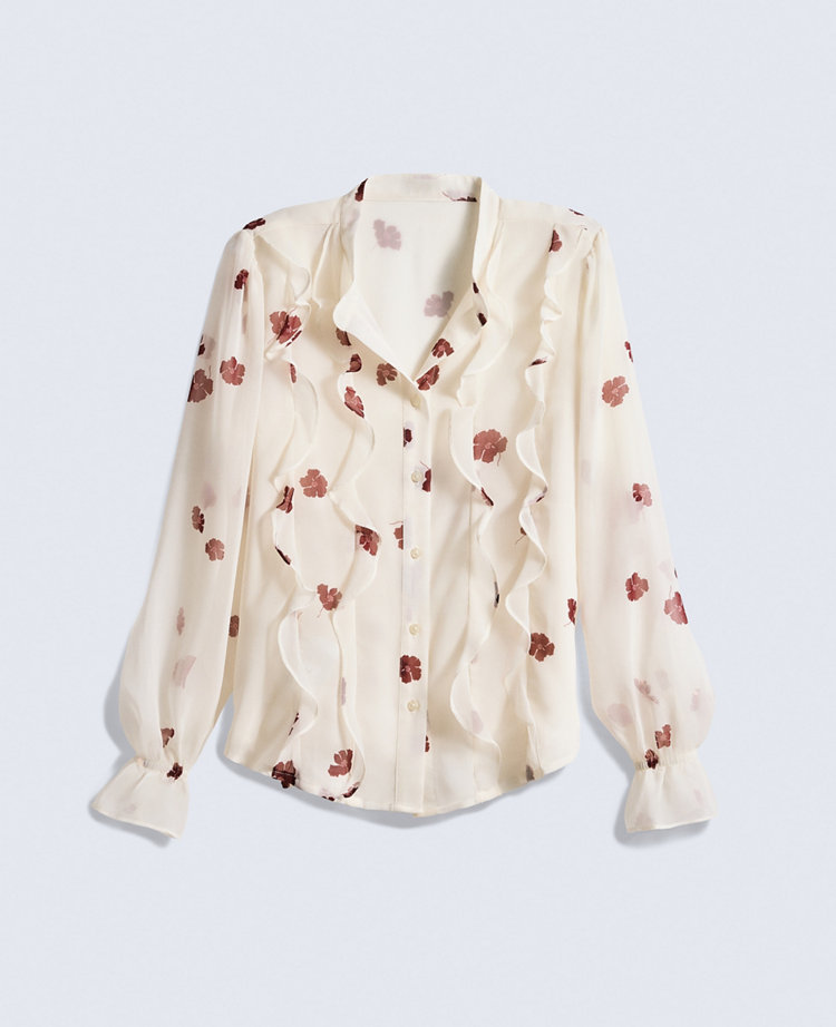 Floral Ruffle Shirt