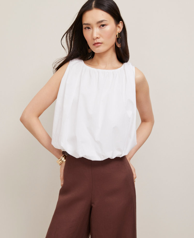 Petite Bubble Hem Tank Top