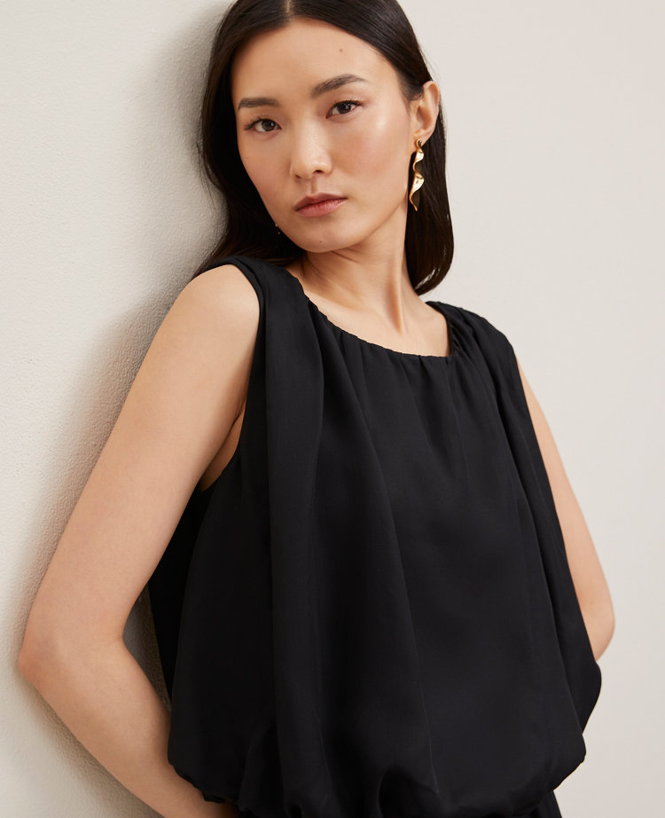 Petite Bubble Hem Tank Top