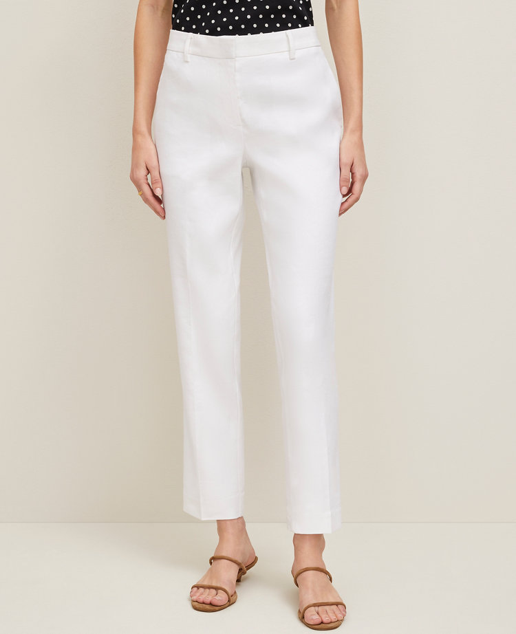 The Petite Eva Ankle Pant in Linen Twill — Curvy Fit