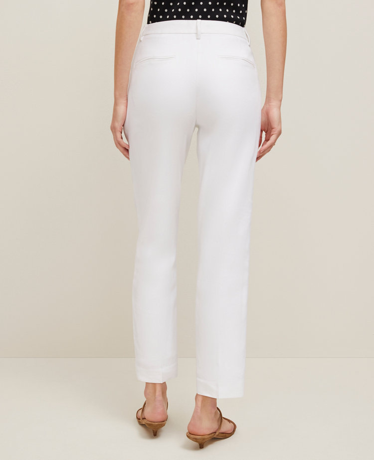 The Petite Eva Ankle Pant in Linen Twill — Curvy Fit