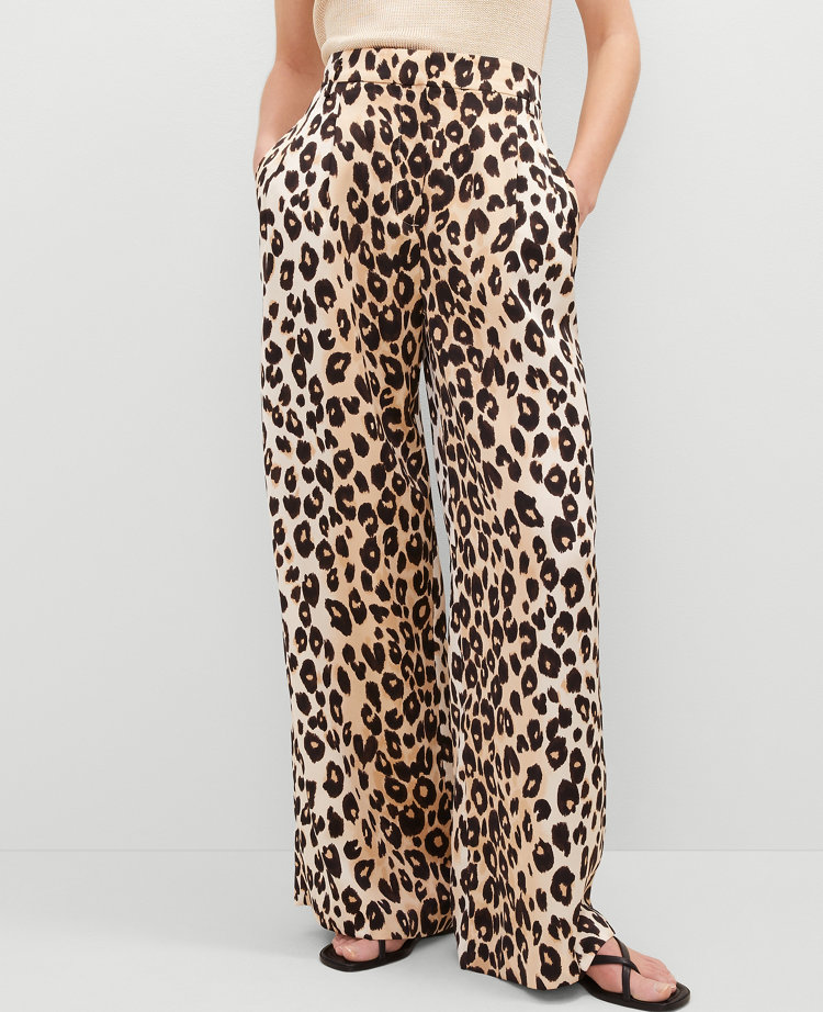 The Pleated Wide-Leg Pant in Satin