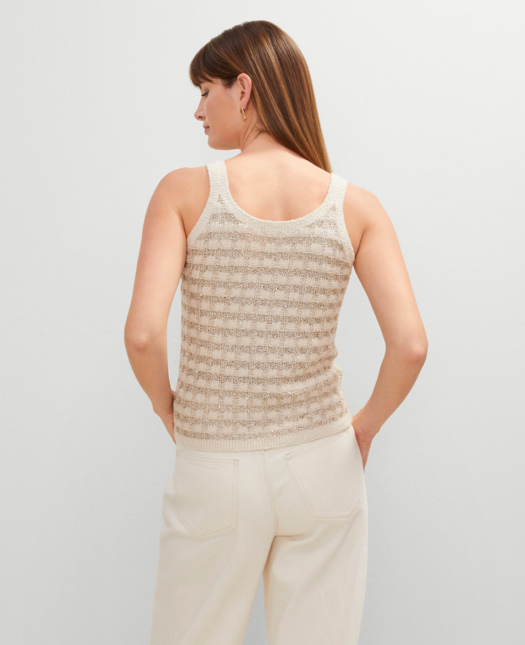 Sequin Tweed Tank