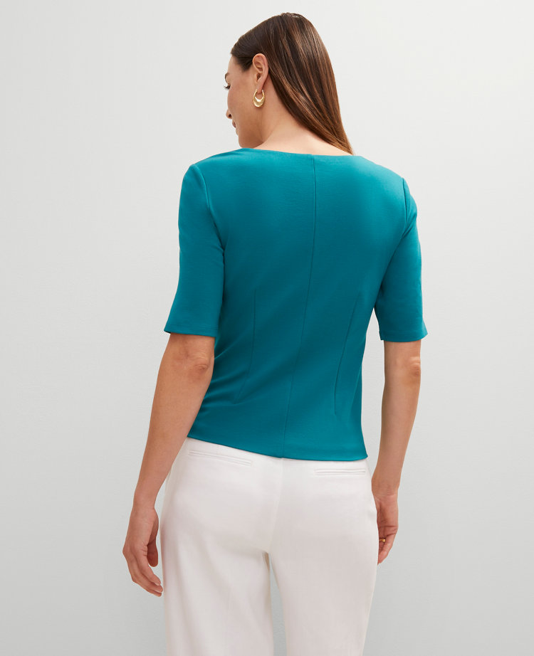Ponte Square Neck Top
