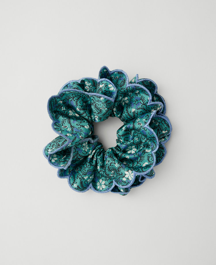 Floral Scalloped Scrunchie