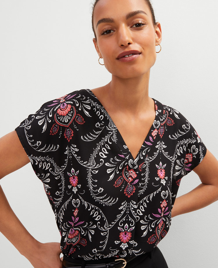 Floral Mixed Media Top