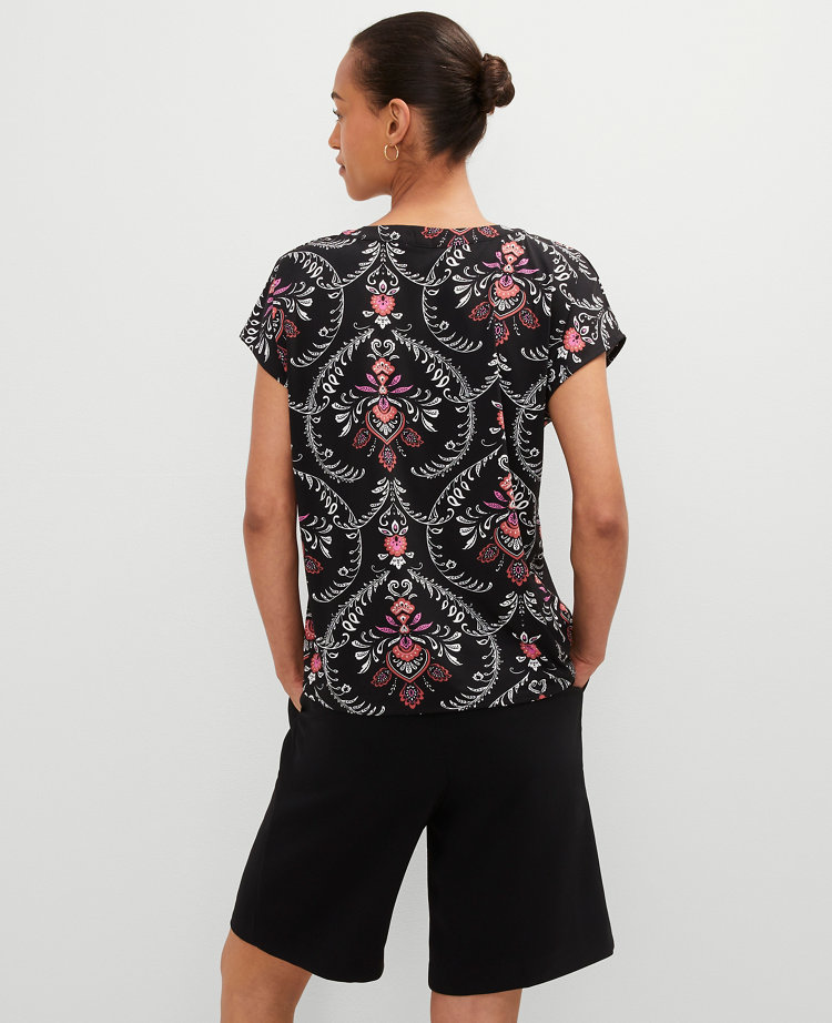 Floral Mixed Media Top