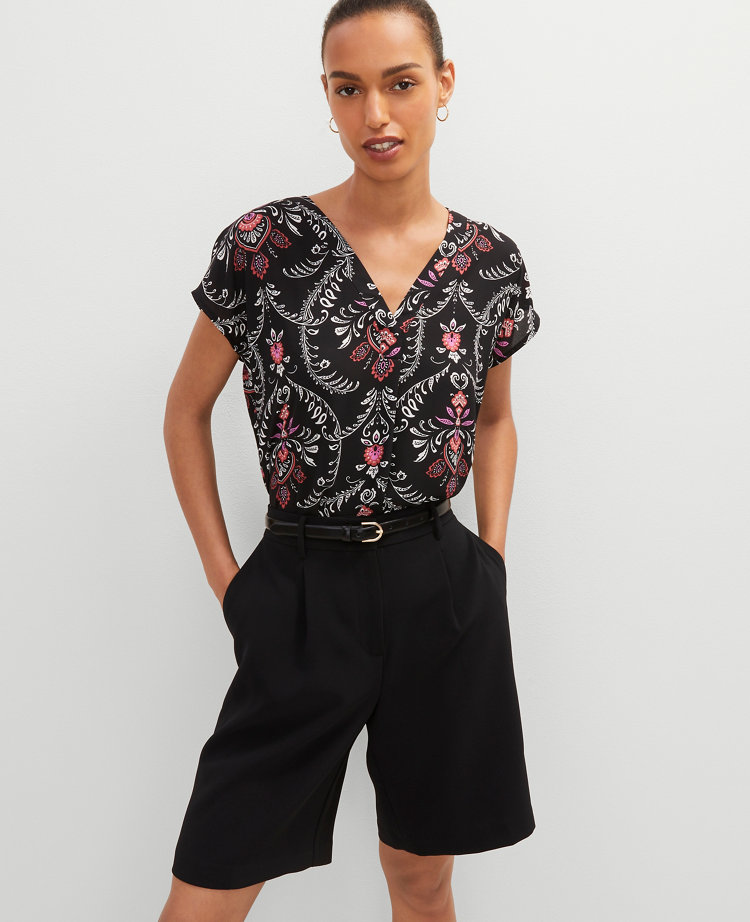 Floral Mixed Media Top