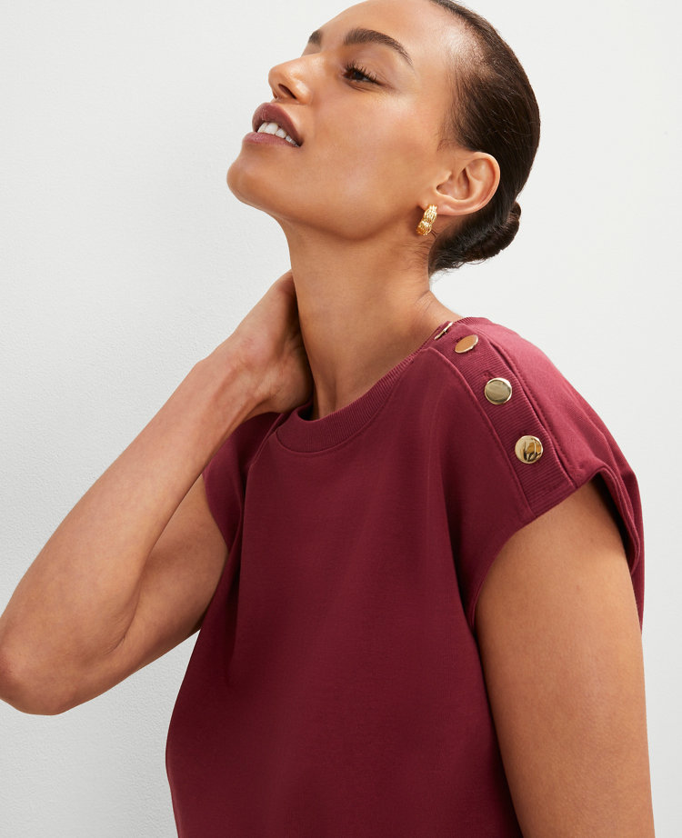 Petite Shoulder Button Top