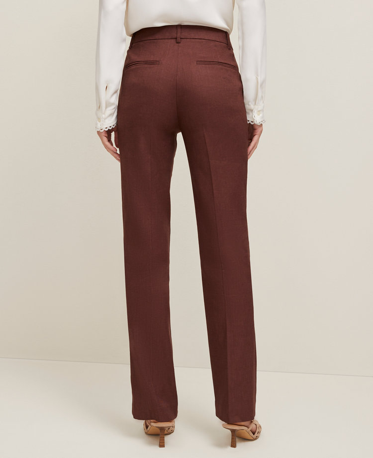 The Petite Sophia Straight Pant in Linen Twill — Curvy Fit
