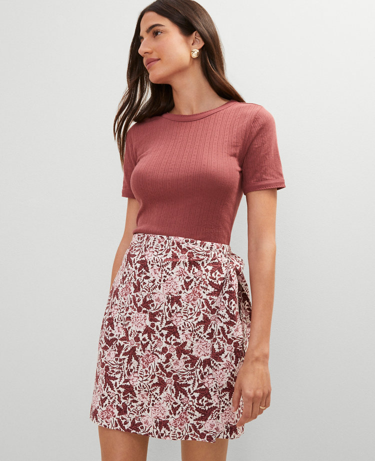Weekend Collection Floral Wrap Skirt