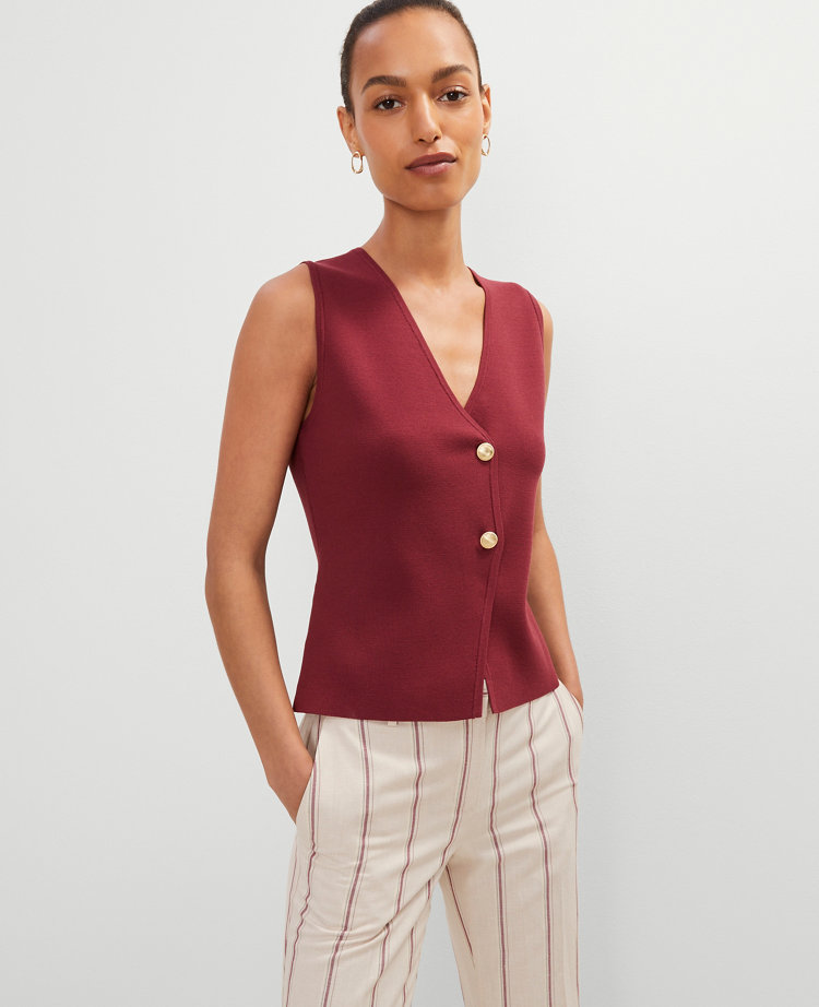 Petite V-Neck Sweater Vest