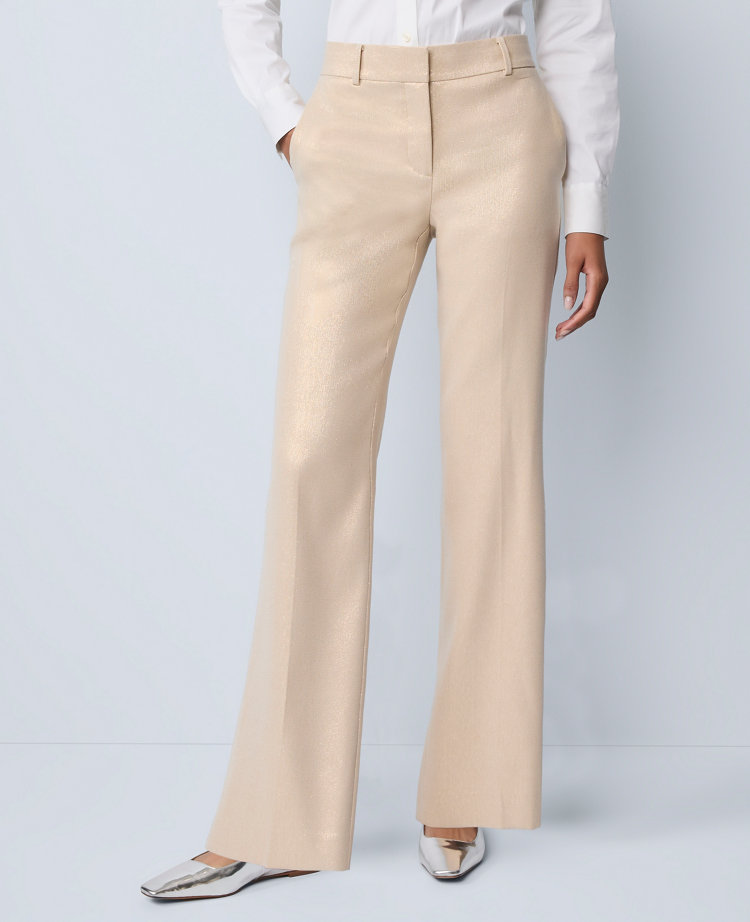 The Jayne Trouser in Metallic Jacquard
