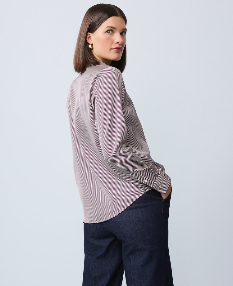 Striped Satin Essential Shirt