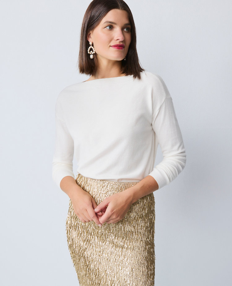 Boatneck Wedge Sweater