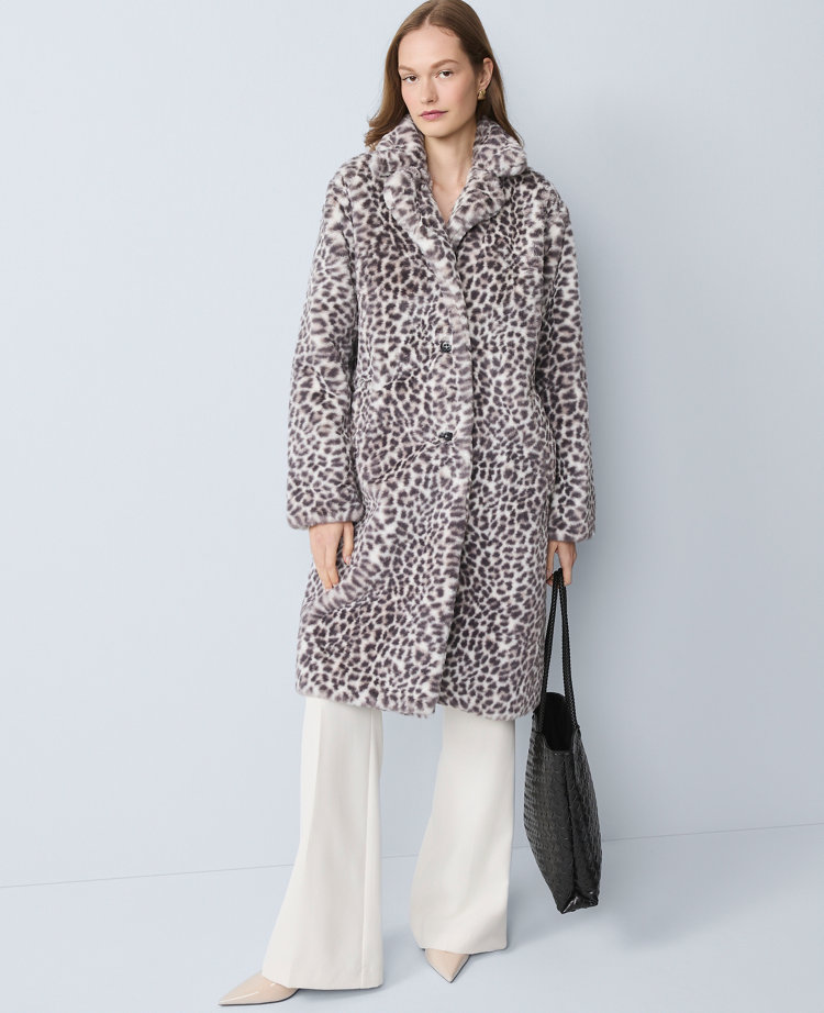 Animal Print Faux Fur Coat