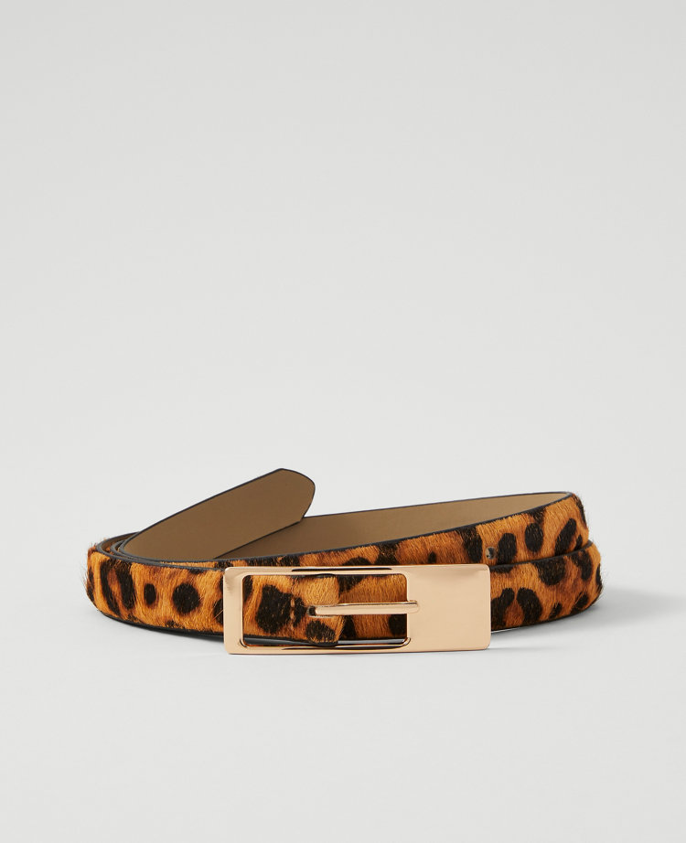 Animal Print Calf Hair Belt