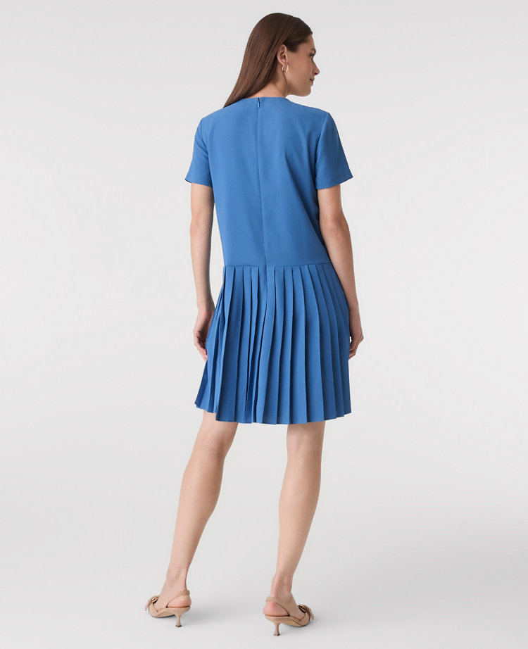 Pleated Shift Dress