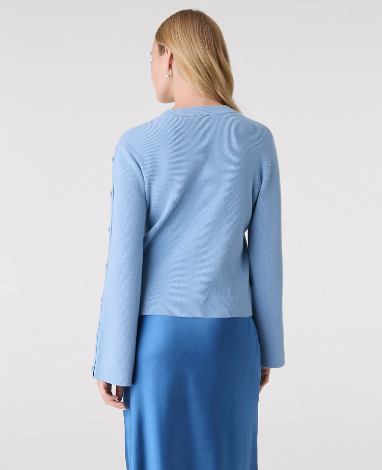 Button Ribbed  Sweater