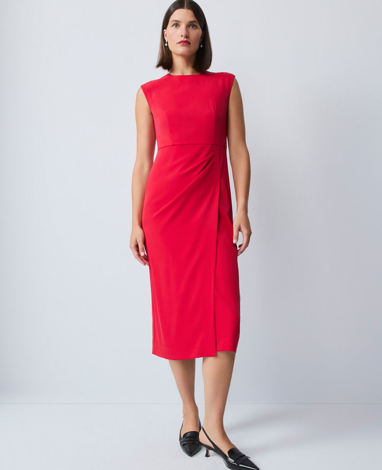 The Crew Neck Sheath Dress in Bi-Stretch
