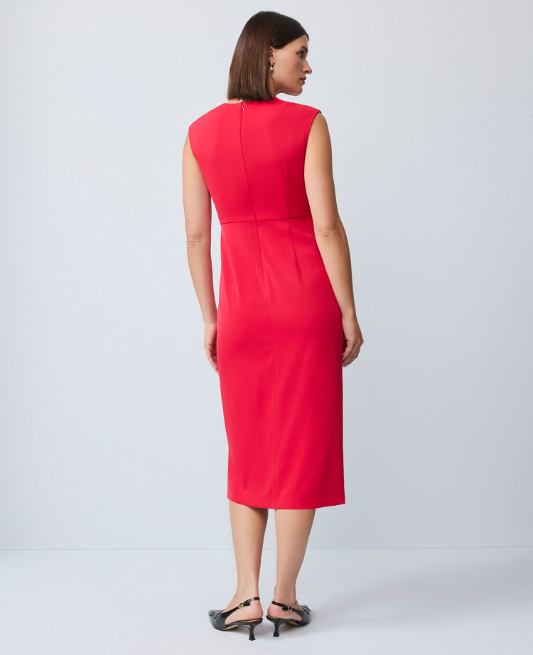 The Crew Neck Sheath Dress in Bi-Stretch