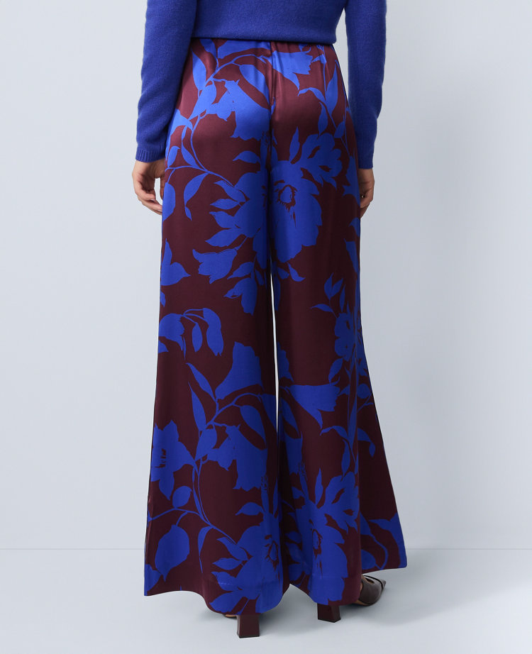 Studio Collection Floral Silk Palazzo Pant