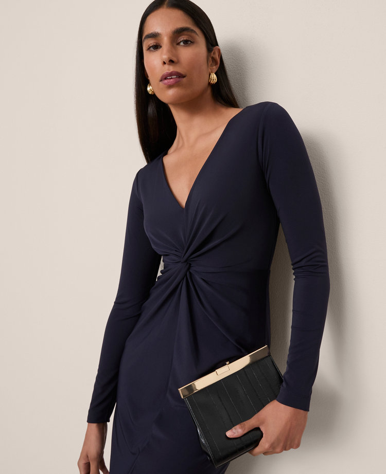 V-Neck Knit Dress