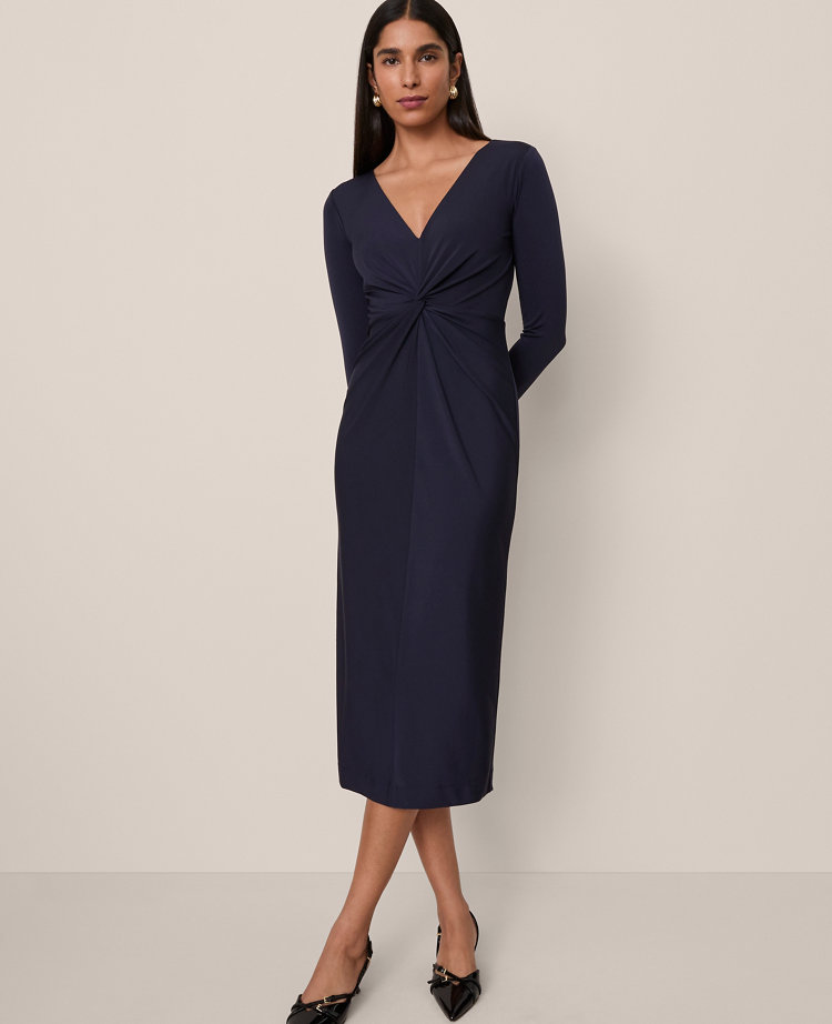 V-Neck Knit Dress