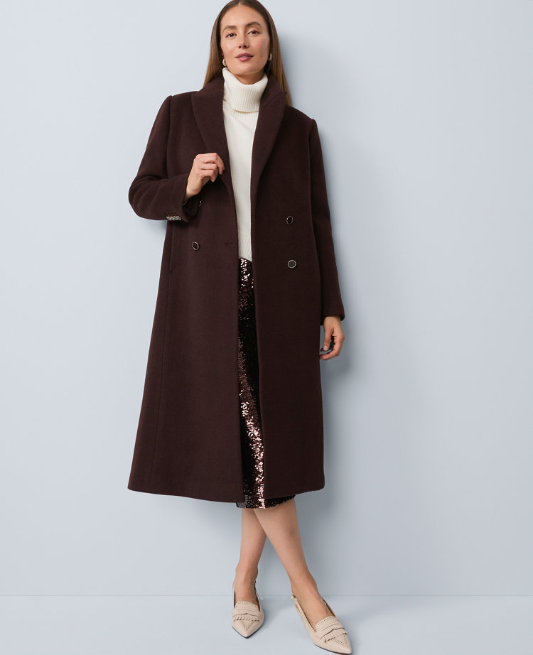 Studio Collection Long Double Breasted Coat