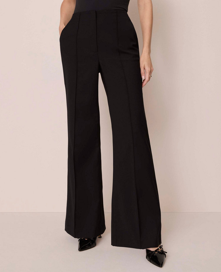 Ann Taylor The Petite Margot Flare Trouser Pant — Curvy Fit In Brown