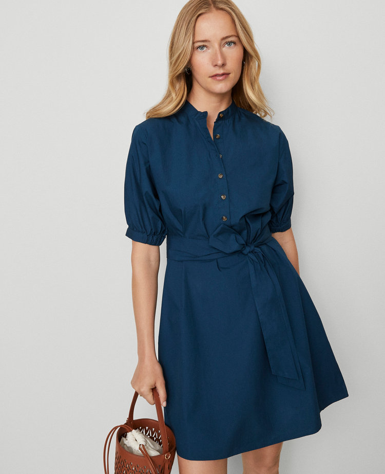 Weekend Collection Stand Collar Belted Dress