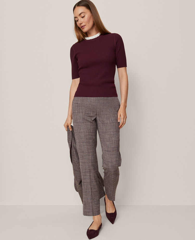 The High Rise Ankle Pant in Plaid