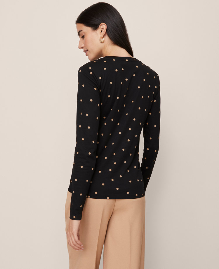 Dotted Crew Neck Top