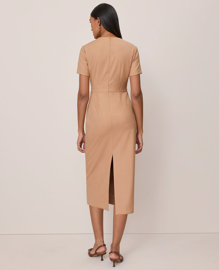 Petite Horsebit Midi Sheath Dress